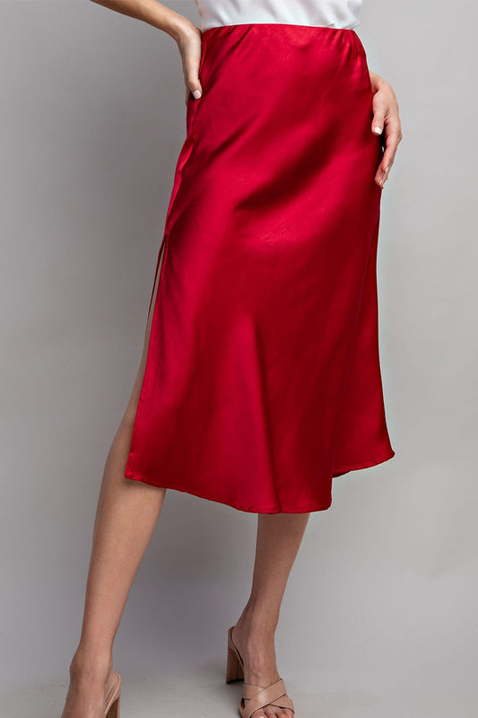 Satin Midi Skirt