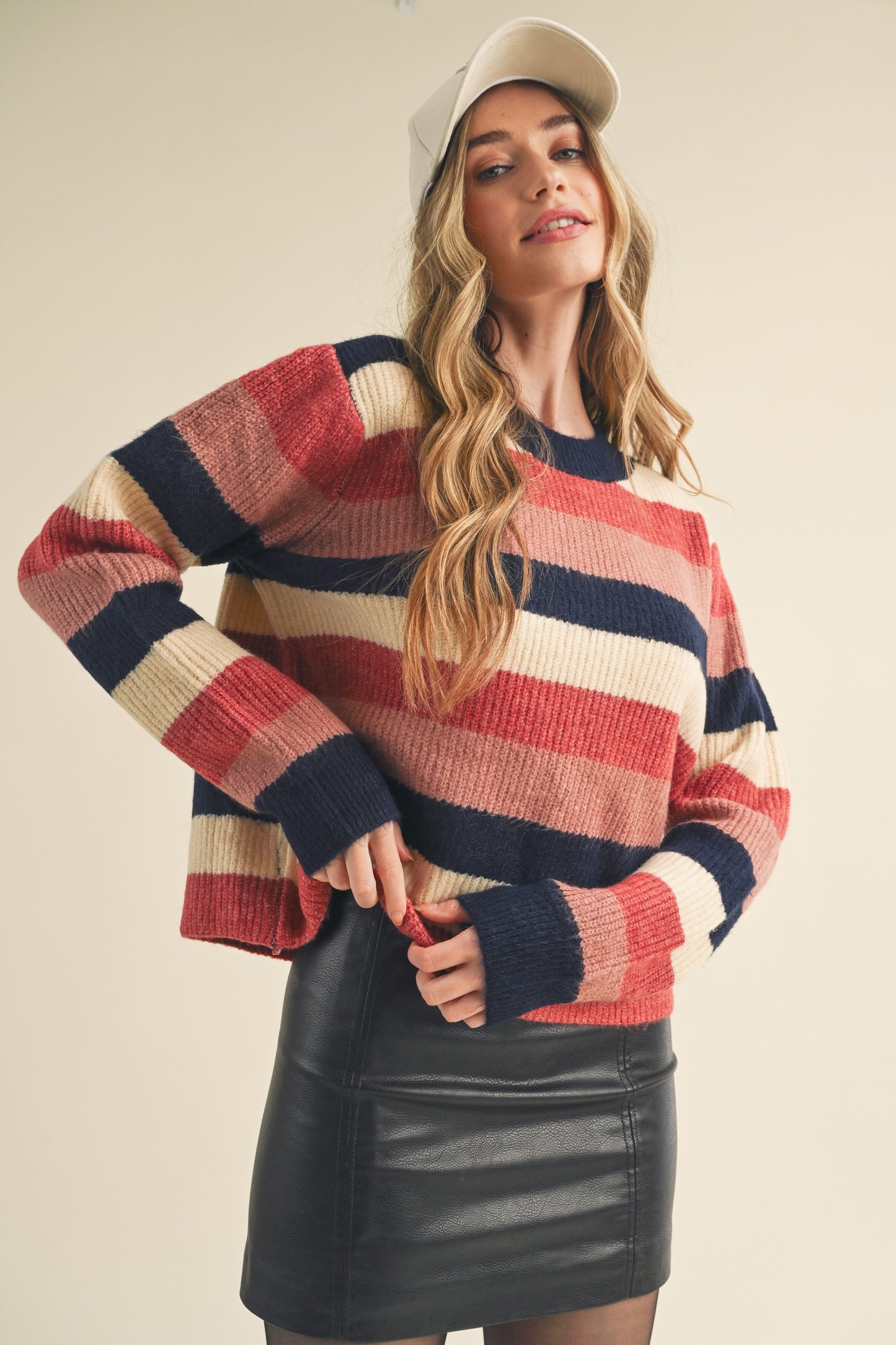 Striped Color Block Sweater