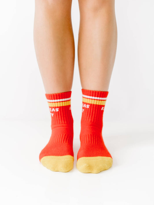 Kansas City Crew Socks - Red & Gold