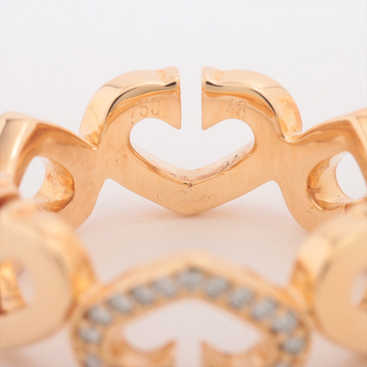 Cartier C Hearts Diamond Ring Gold