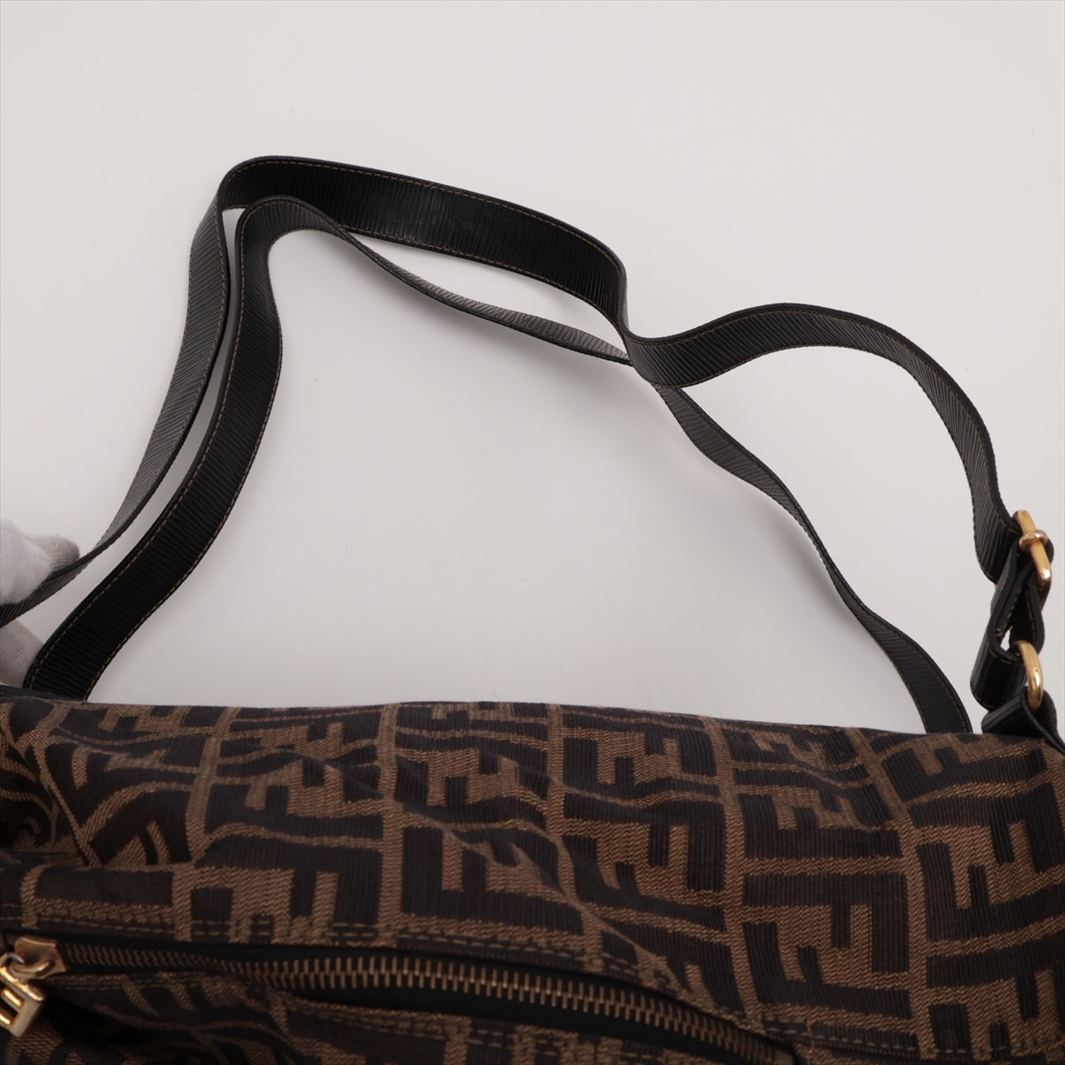 Fendi Zucca Canvas Leather Backpack Brown