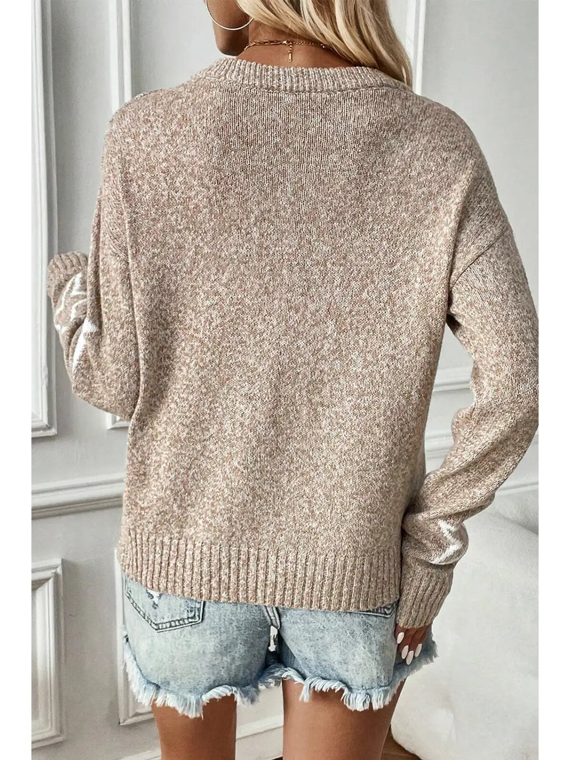 Star Drop Shoulder Sweater