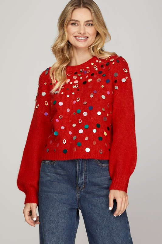 Confetti Sequence Sweater