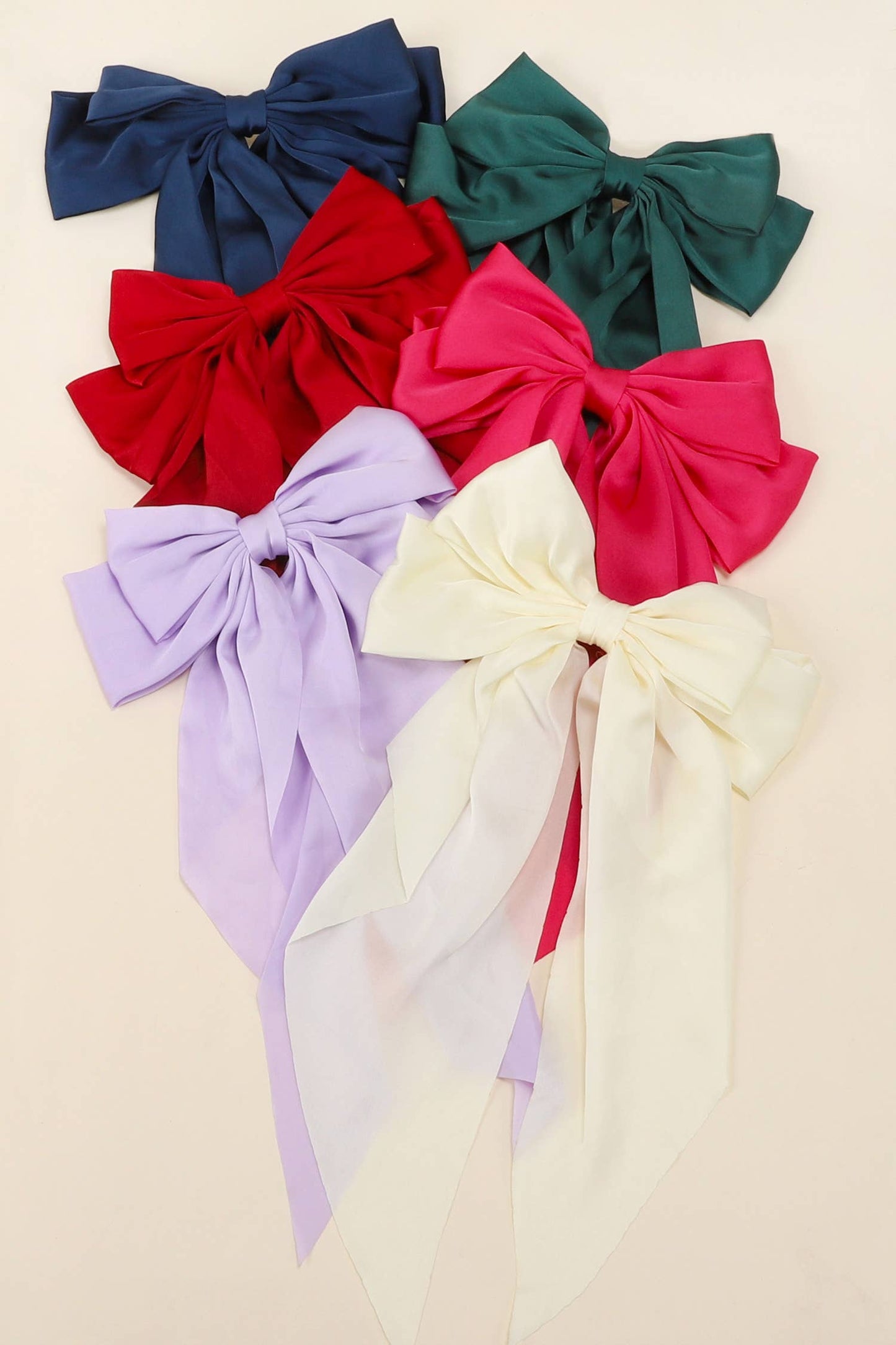 Fashion Fabric Bow Ribbon Barrette Hair Clip : Green